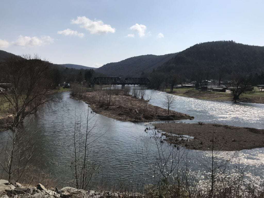 East Branch, from Hancock, looking upriver. DC