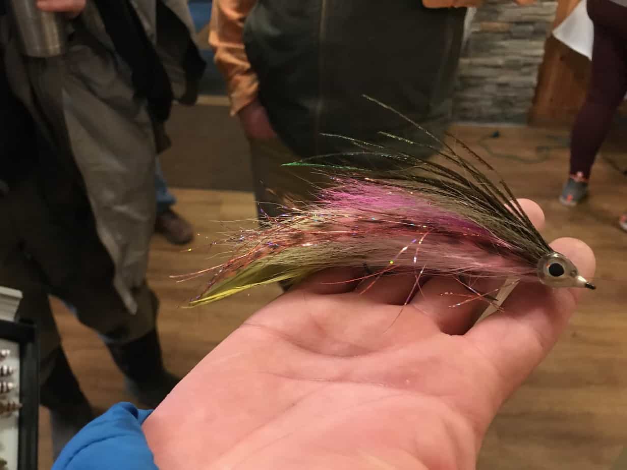 A streamer, the type of fly that drags along DC