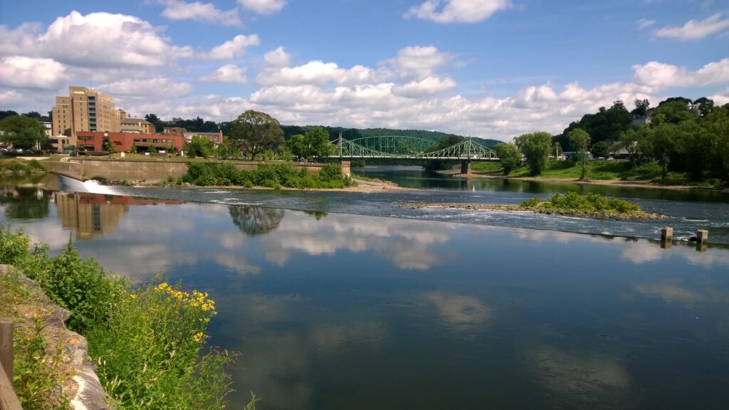 Where the Lehigh meets the Delaware River at Easton, Pa.