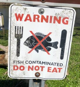 Fish consumption advisory on Darby Creek.