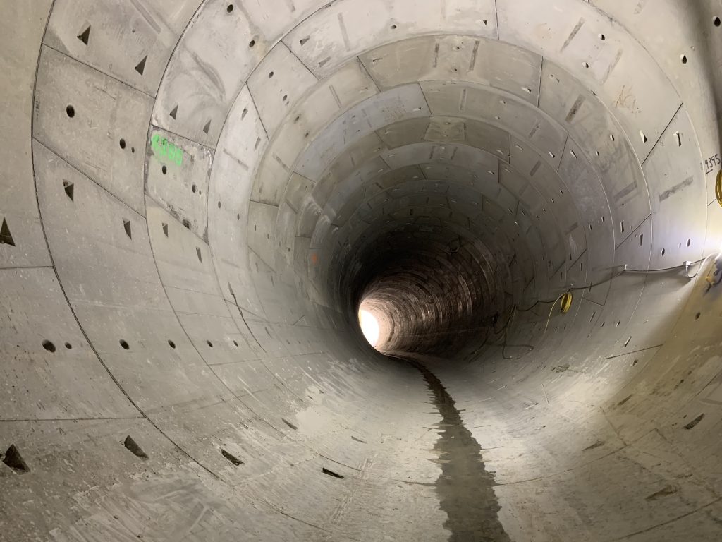 A tunnel in Washington, D.C., used to capture sewer overflow. Photo provided by DC Water & Sewer Authority 