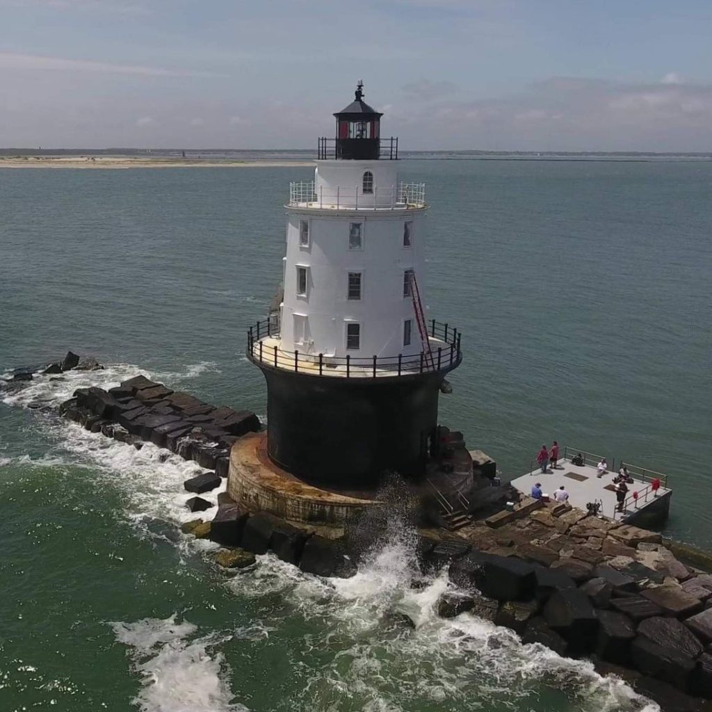 Tours to the Harbor of Refuge Lighthouse in Delaware have been halted over safety concerns. Photo credit:  Rick Ziegler and the Delaware River & Bay Lighthouse Foundation