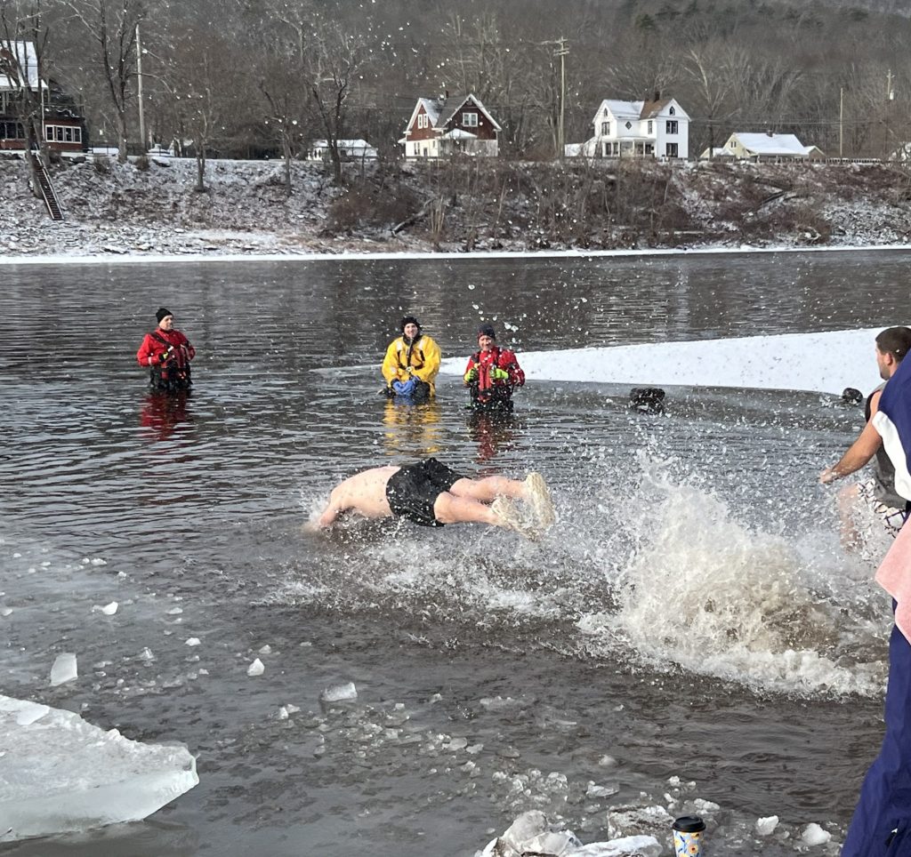 Man diving into the river