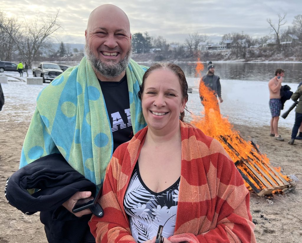 Man and woman by the river