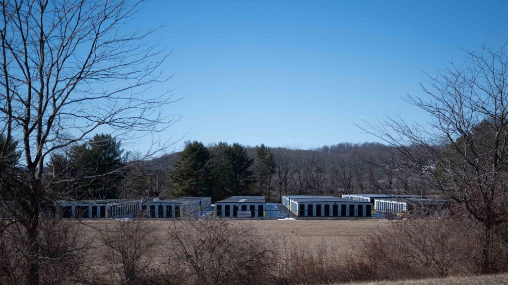 A self-storage facility in Washington Township, Warren County, which is served by a drinking water well that has been found to have a total PFAS concentration of 18,997 parts per trillion: The property owner has informed DEP that only bottled water is used at the site, a DEP spokeswoman said. Photo by Taylor Jung/NJ Spotlight News