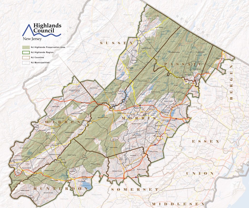 MAP of NJ Highlands