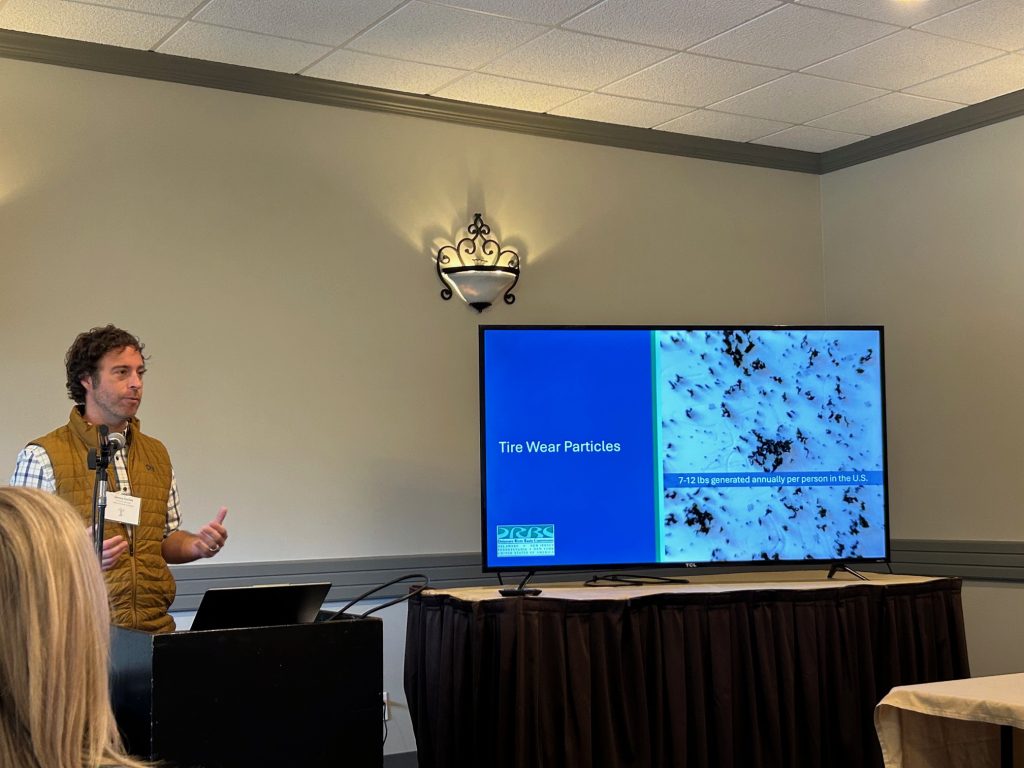 Tires 3 Jeremy Conkle, a senior chemist and toxicologist with the Delaware River Basin Commission, leading a presentation on Wednesday about the presence of the chemical 6-PPDq in the Delaware River watershed. Photo by Chris Mele