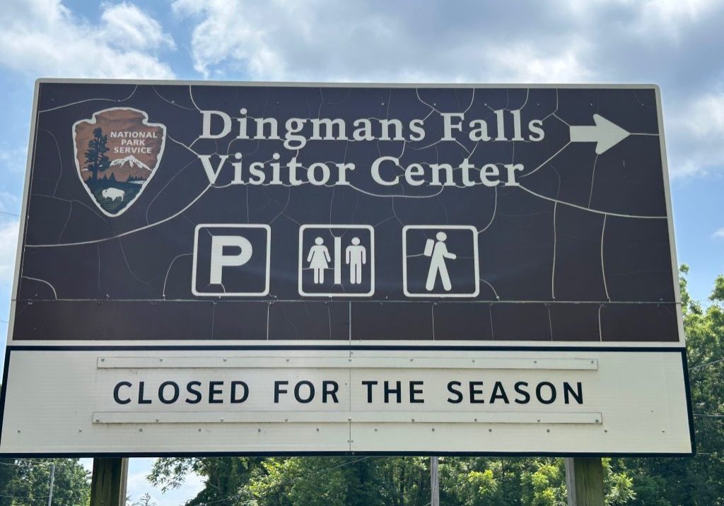 The closure of the Dingmans Falls Visitor Center at the Delaware Water Gap National Recreation Area is one of the causalities of recent cutbacks at the National Park Service, an advocacy group said. PHOTO BY CHRIS MELE
