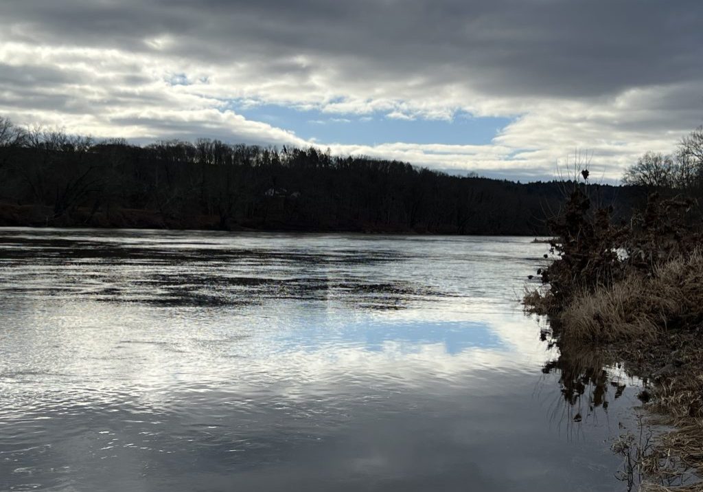 river and clouds