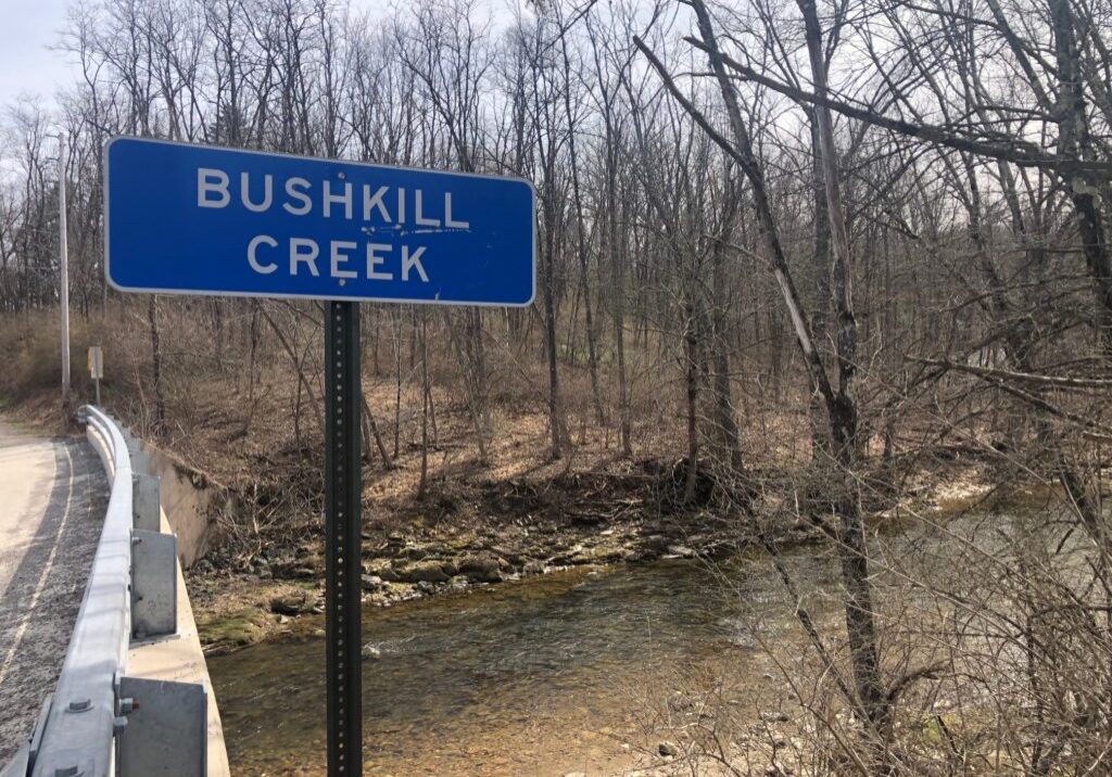 The Bushkill Creek near Wind Gap, Pa. More than 20 miles of the creek that once met federal clean water standards have been redesignated as impaired.