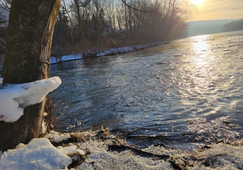 At the confluence of the Paulins Kill and the Delaware River in Knowlton Township in New Jersey. Photo by Tara Mezzanotte.