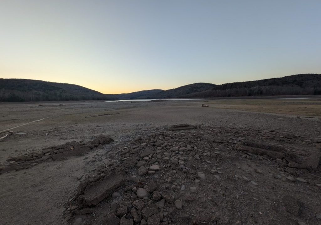 The drought conditions are evident in the Pepacton Reservoir, which was at 63 percent of capacity as of Monday, according to the New York City Department of Environmental Protection.