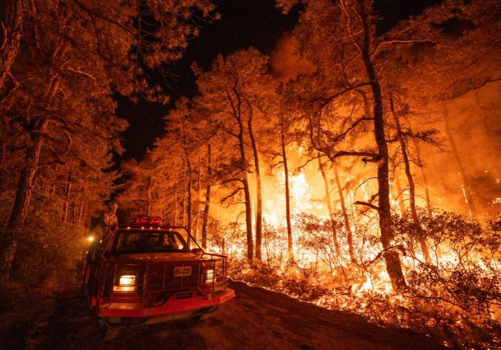 A wildfire in the Pinelands’ Bass River State Forest in Burlington County in late May 2023 was the biggest single forest fire in New Jersey in 2023. It burned almost 5,500 acres and forced authorities to close a campground and part of the Garden State Parkway. Photo courtesy of the New Jersey Department of Environmental Protection