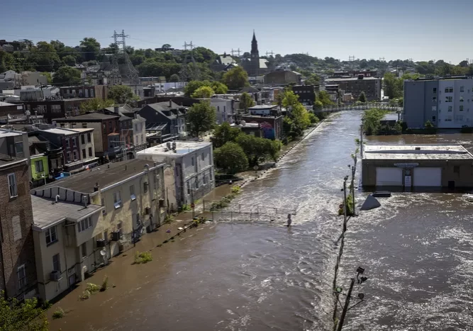 Schuylkill River and Manayunk Canal overflowed DC