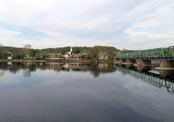 Looking at Lambertville, N.J. across the Delaware River from New Hope, Pa. PHOTO BY MEG McGUIRE DC