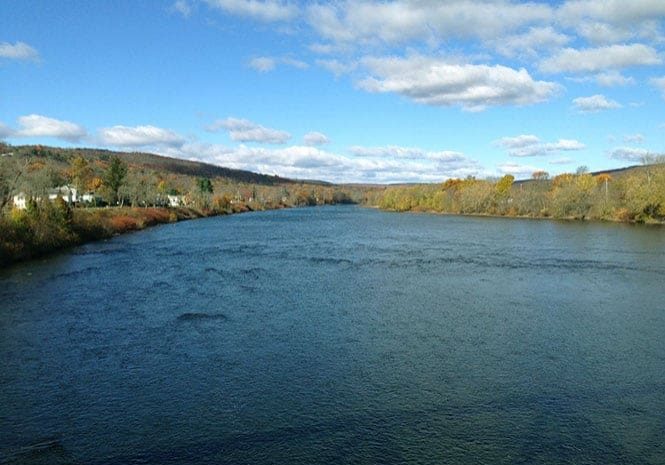 The Delaware River looking upstream from Port Jervis, New York. MEG McGUIRE PHOTO DC